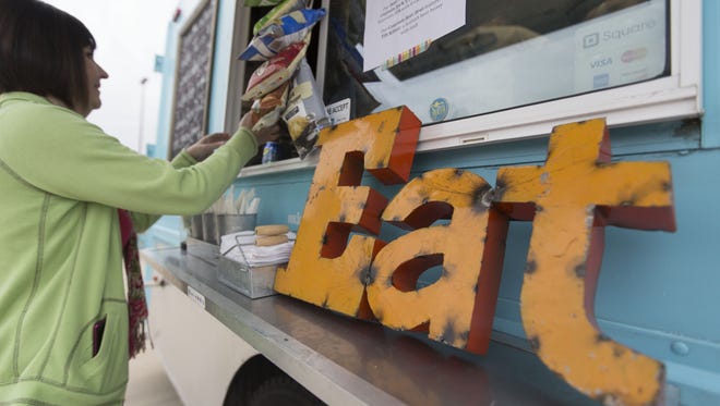 Food trucks lined the Coloradoan parking lot to participate in the Food Truck Festival in 2016.
