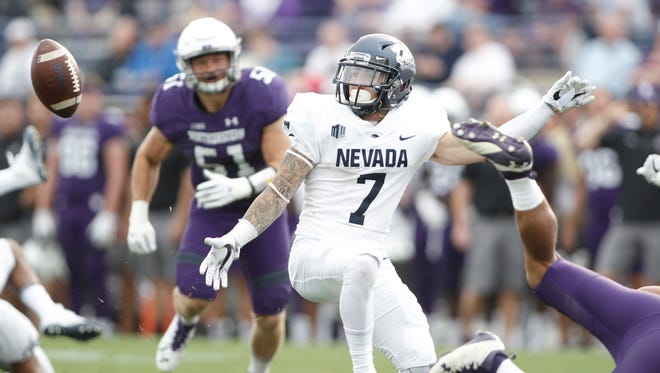 Kaleb Fossum injured his knee during the Wolf Pack's 2017 game at Northwestern; he was granted a medical redshirt.