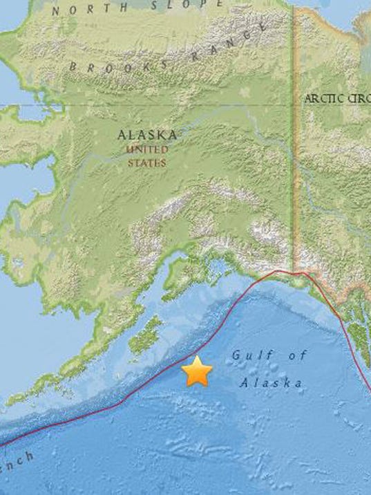 EPA USA EARTHQUAKE ALASKA DIS EARTHQUAKE USA AK