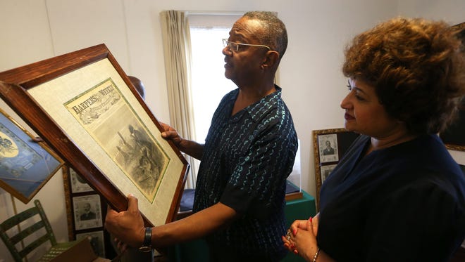 Paula Gangopadhyay, the Deputy Director for Museum Services and John Franklin, the cultural historian and senior manager in the Office of External Affairs visit the Riley House Museum.