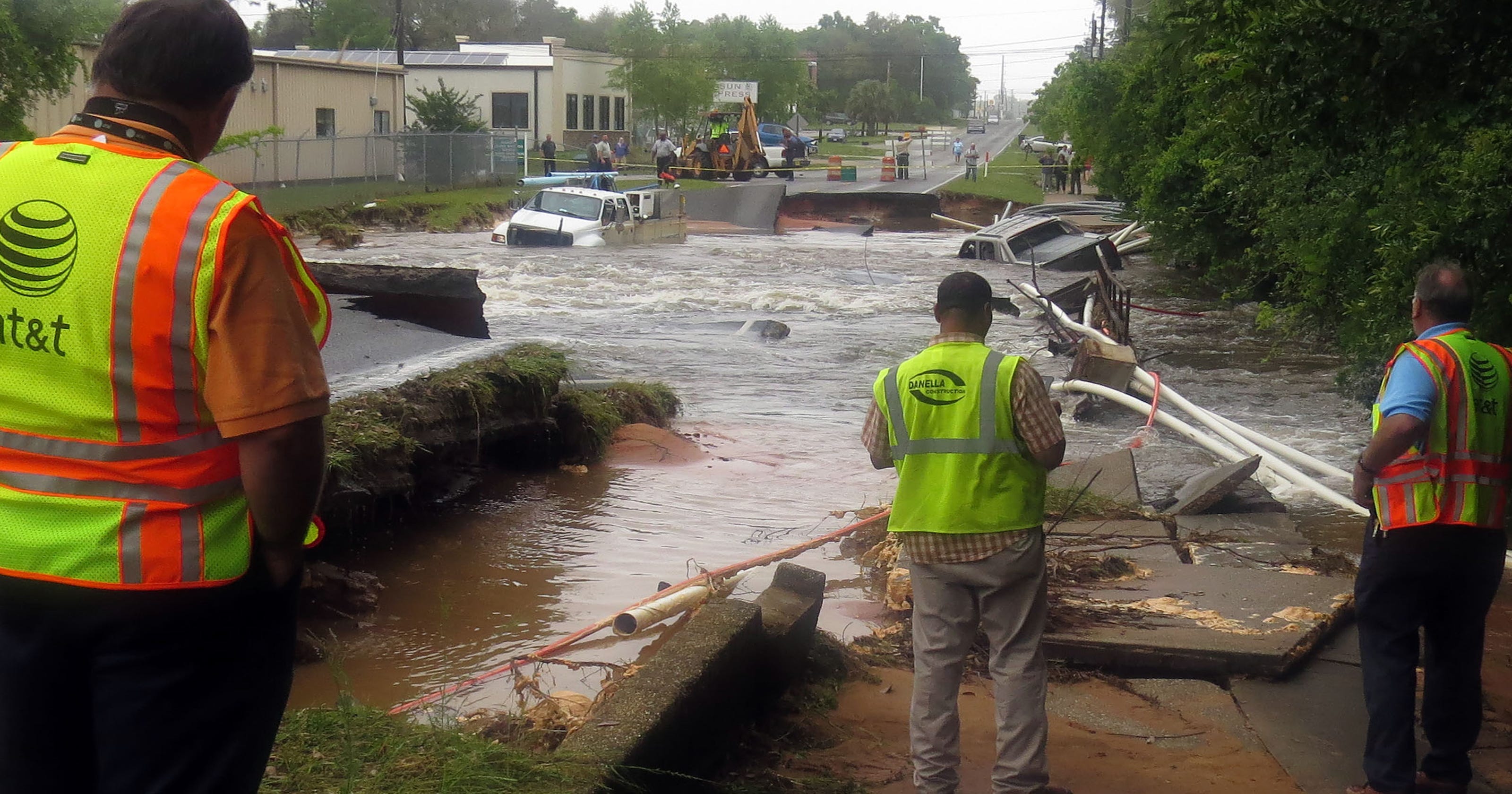 Driver Survives After Bridge Collapses In Flood Driver Survives After Bridge Collapses In Flood