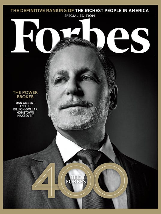 Dan Gilbert on cover of Forbes' richest Americans issue