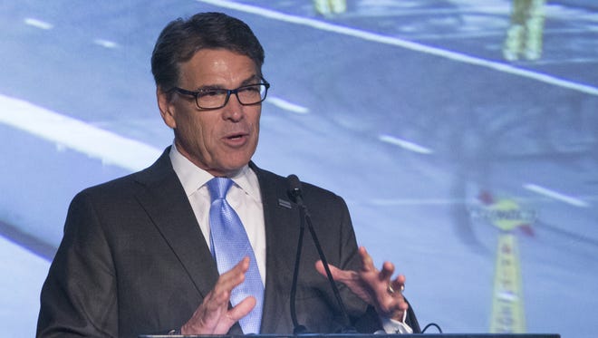 Former Texas Gov. Rick Perry spoke Wednesday, July 27, 2016, at the ALEC conference at the JW Marriott in Downtown Indianapolis.
