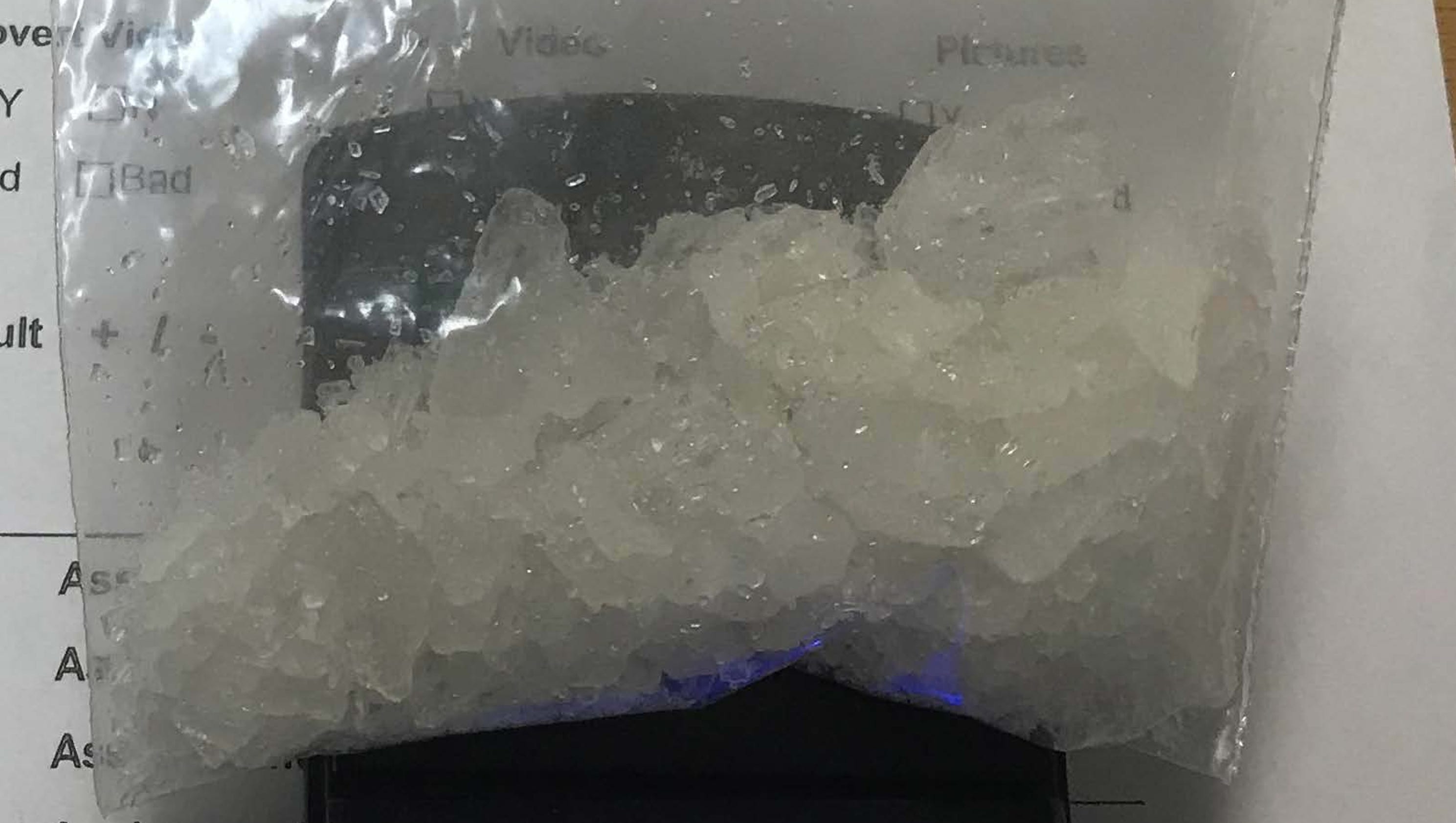 Peroxide crystals. Crystal methamphetamine.