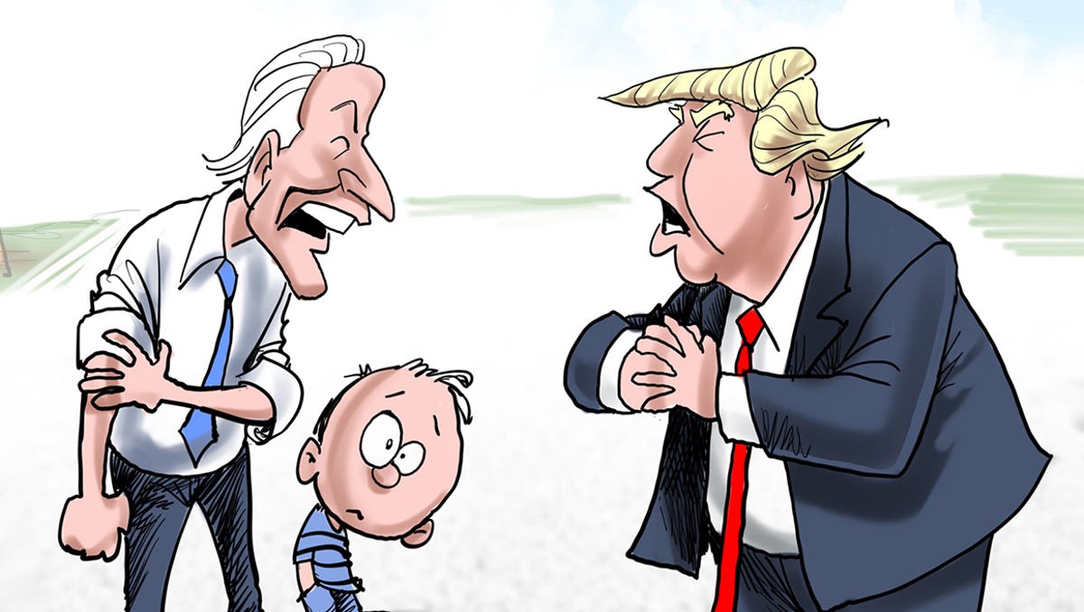 Varvel Joe Biden Donald Trump Childish Taunts
