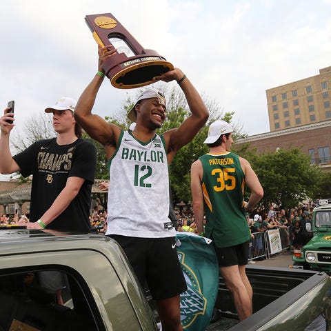 Baylor guard Jared Butler holds the NCAA Division 