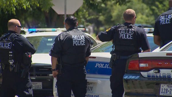 Dallas police were on the scene of a shooting...