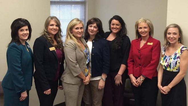 Several of the 13 female administrators at Pearl River Community College: Jana Causey, Amanda Parker, Jennifer Seal, Delana Harris, Amy Townsend, Tonia Moody and Maghan James.