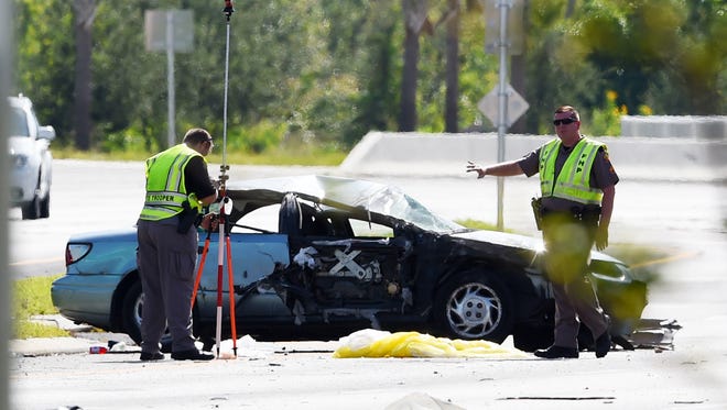 A rollover crash killed a young girl and injured another child early Thursday, Nov. 9, 2017, according to the Florida Highway Patrol. A Saturn was traveling south in the center lane when its right front struck the left rear of a pickup, an older model Ford F150, according to FHP Sgt. Raymond Stuhr. The car rolled several times, throwing the girl out of the vehicle, said FHP spokesman Mark Wysocky. He said the girl was 3 or 4 years old.