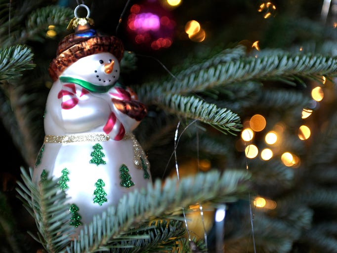 A jolly snowman is an example of the variety of ornaments