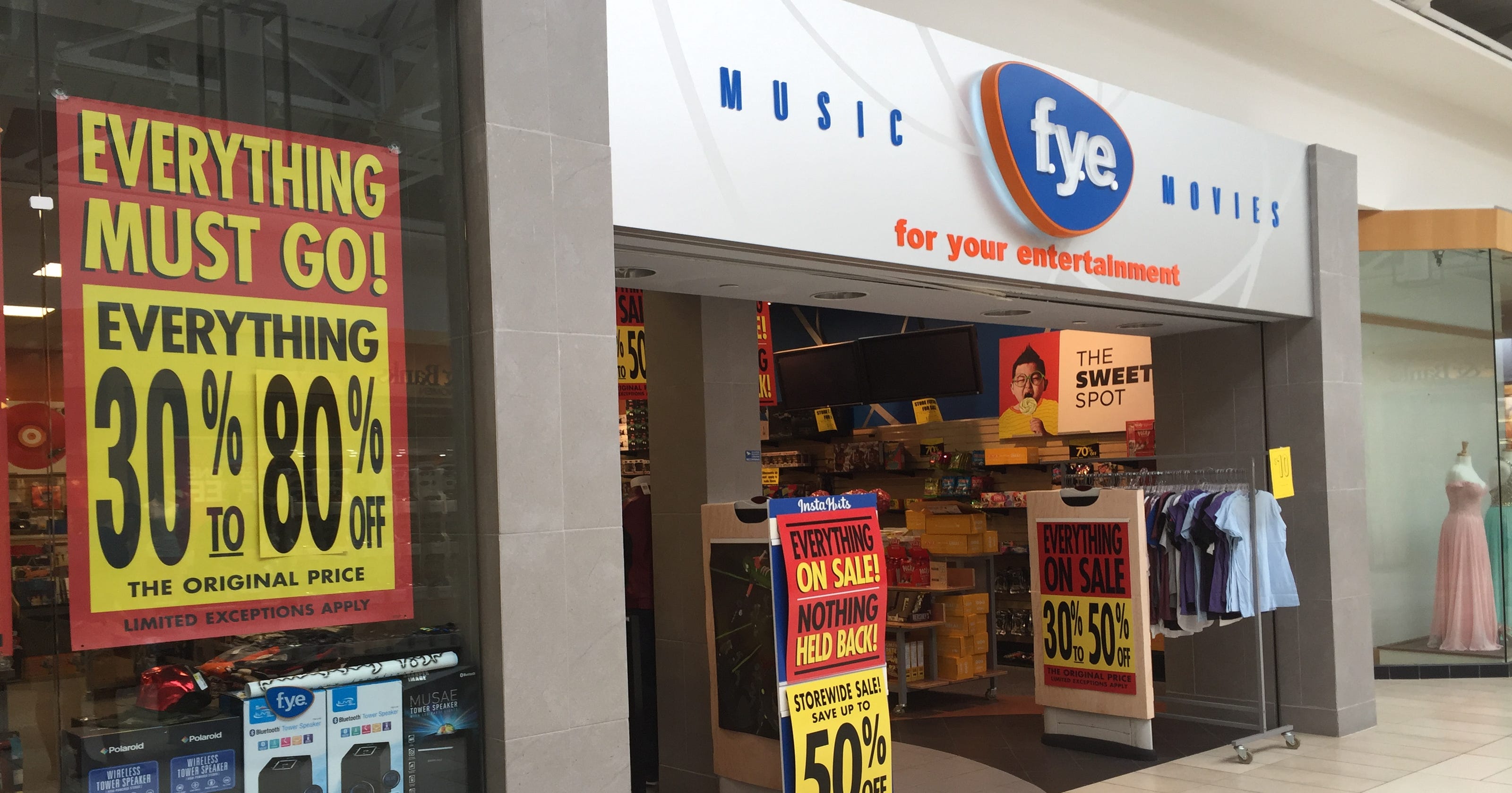 fg music store at River Valley Mall to close