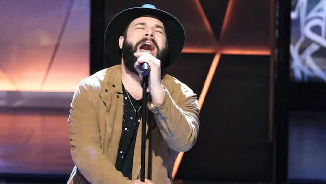 Sam James of Worcester performs on NBC's "Songland" in 2019.