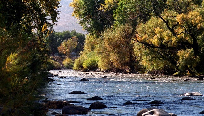 A view of the Truckee River looking west from Idlewild Park.