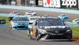 Martin Truex Jr., front, executed a perfect fuel-mileage