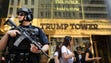 Police stand guard outside of Trump Tower on Aug. 4,