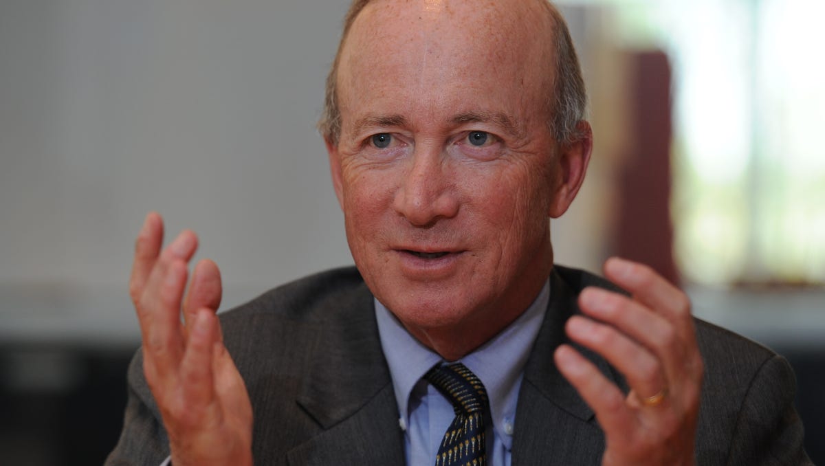 Mitch Daniels, president of Purdue and former governor of Indiana, criticized President Trump's order banning some refugees from entering the country.