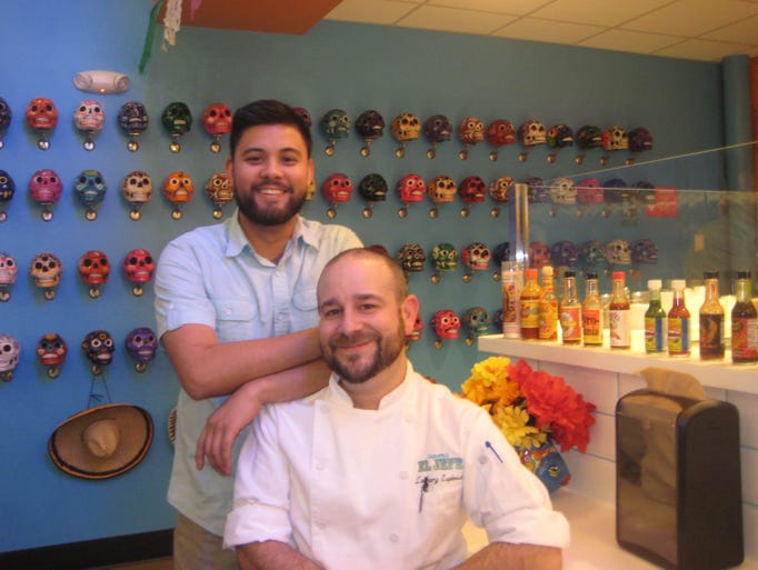 Pictured are Taqueria El Jefe manager Dominic Strack