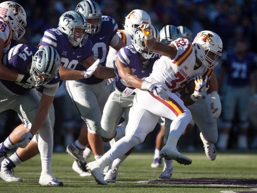Iowa State Cyclones running back David Montgomery (32)
