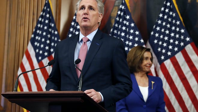 House Minority Leader Kevin McCarthy of Calif. on March 27, 2020 in Washington.