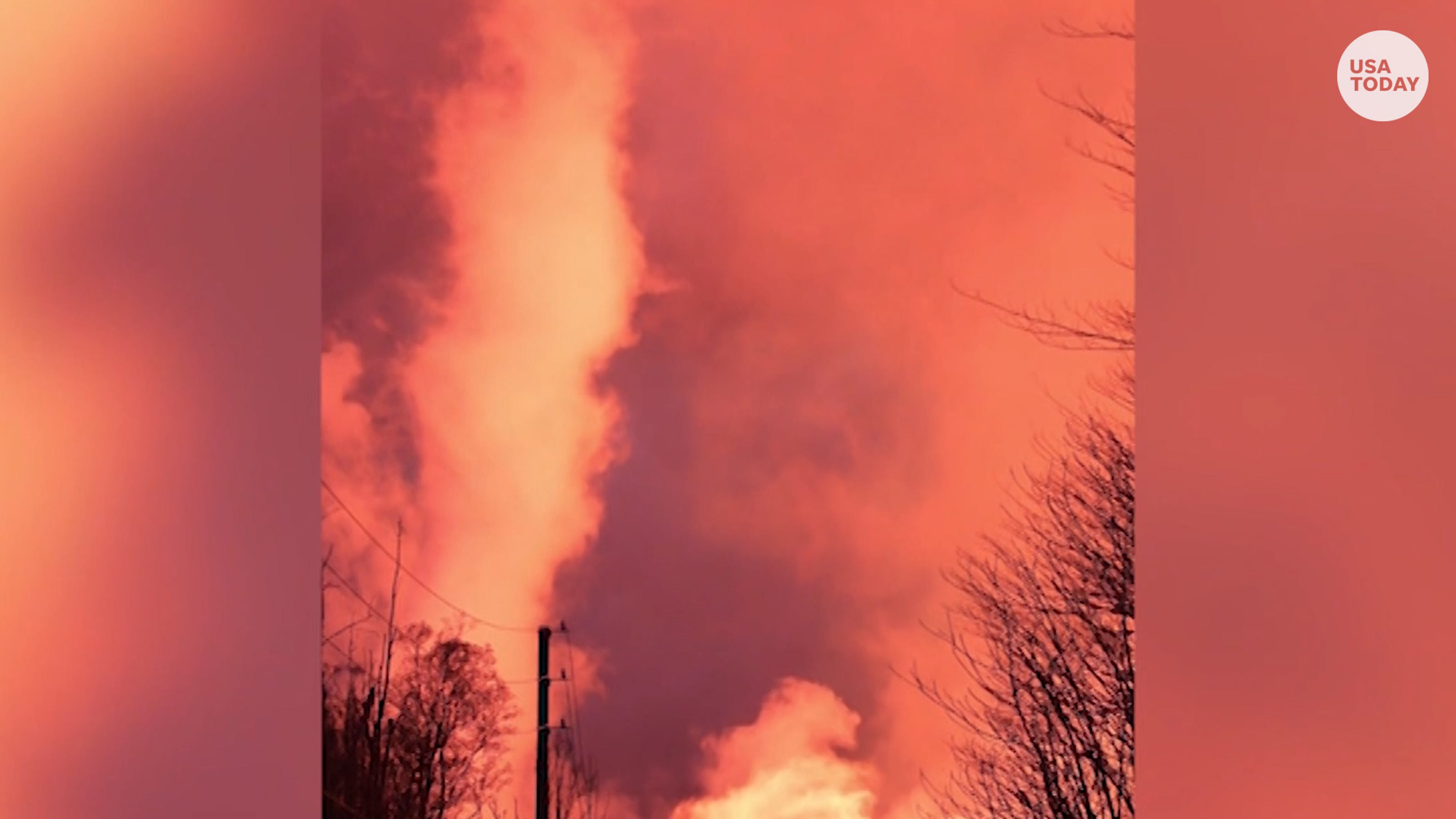 Rare 'fire tornado' caught on camera