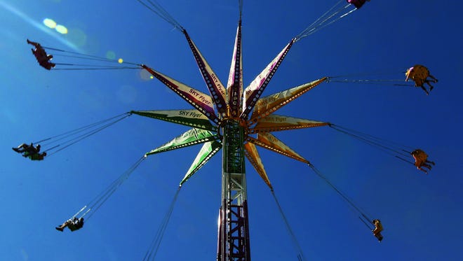 The Sky Flyer ride at the NYS Fair on Saturday.  (Photo by Mike Okoniewski-NYS Fair)