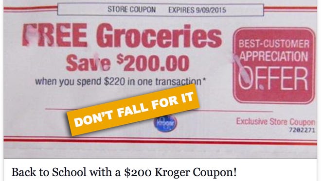 Don't fall for bogus Kroger offer on Facebook
