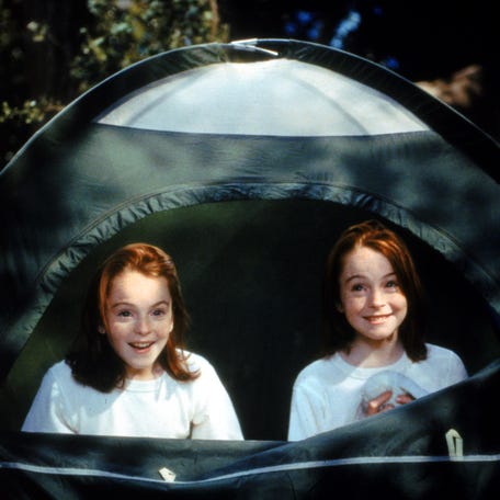 Lindsay Lohan stars as both twins in the remake in 'The Parent Trap.'