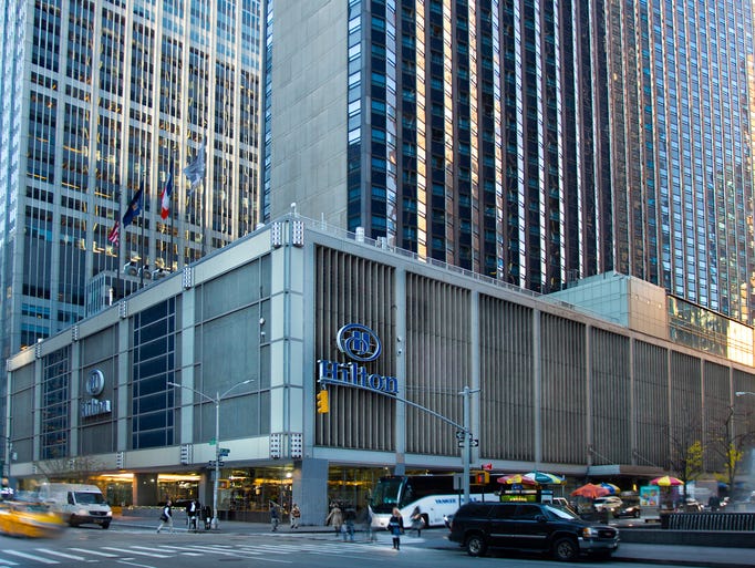 The New York Hilton Midtown is the eighth most in demand