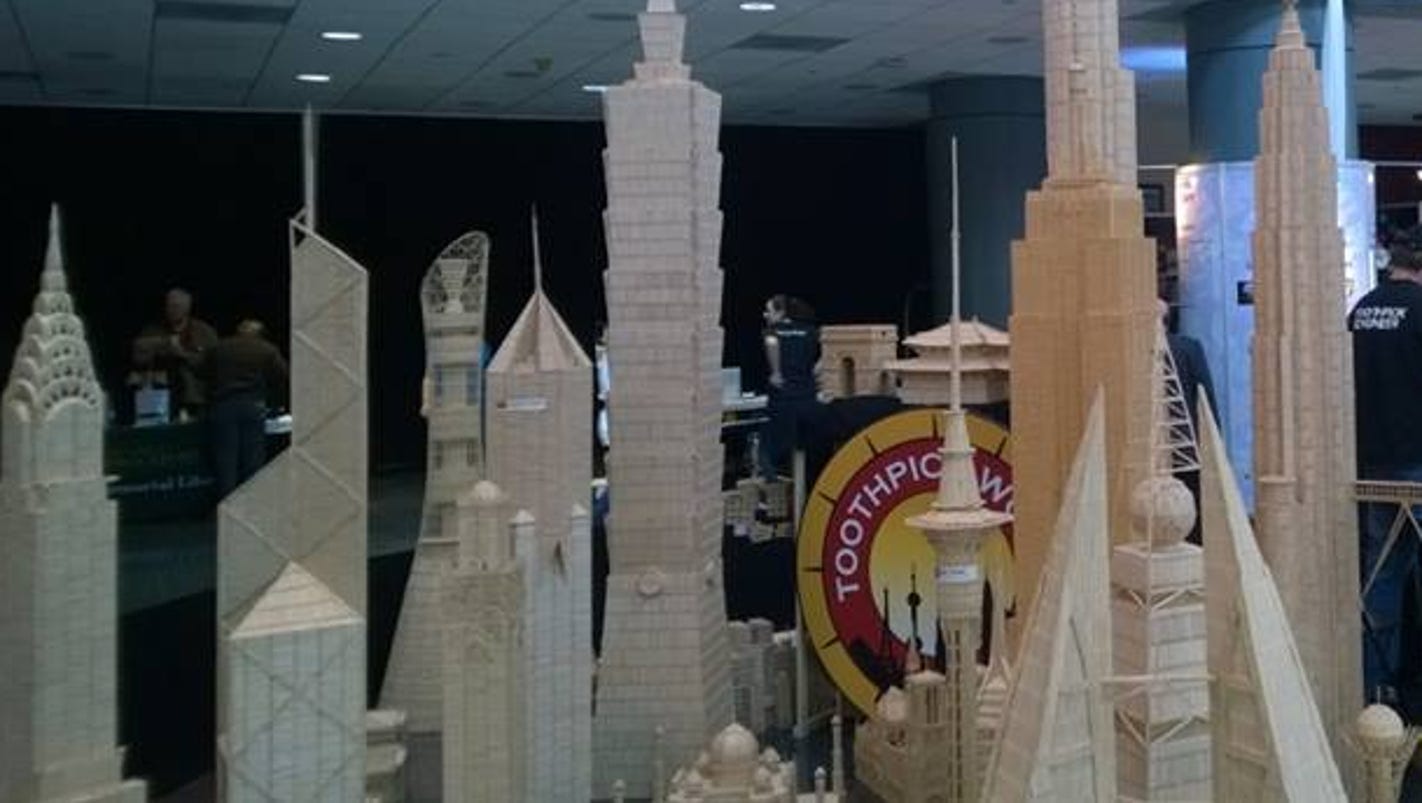 635802827829070584 Toothpick sculpture at Rochester Mini Maker Faire 20141