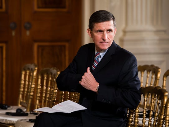 A file picture dated Feb. 10 shows Michael Flynn, then