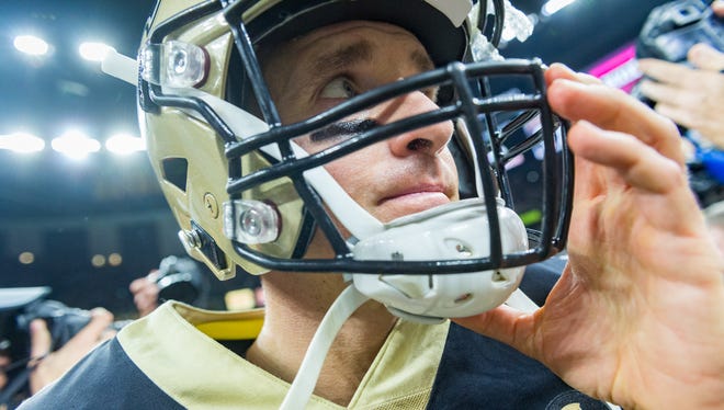 Saints quarterback Drew Brees following the NFC divisional playoff football game between the New Orleans Saints and the Philadelphia Eagles on Sunday, Jan. 13, 2019 in New Orleans. Sunday, Jan. 13, 2019.