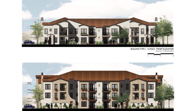 A rendering of what the Summit Club Apartments could look like near the The Summit shopping center in Reno. The apartment will feature regular market rate combined with workforce or affordable housing to help address rent affordability.