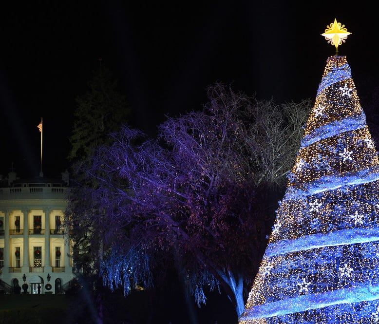 National Christmas Tree Lighting near the White House, Washington, Nov. 30, 2017.