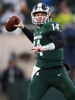 Brian Lewerke and Michigan State face Ohio State in a noon showdown on Saturday.