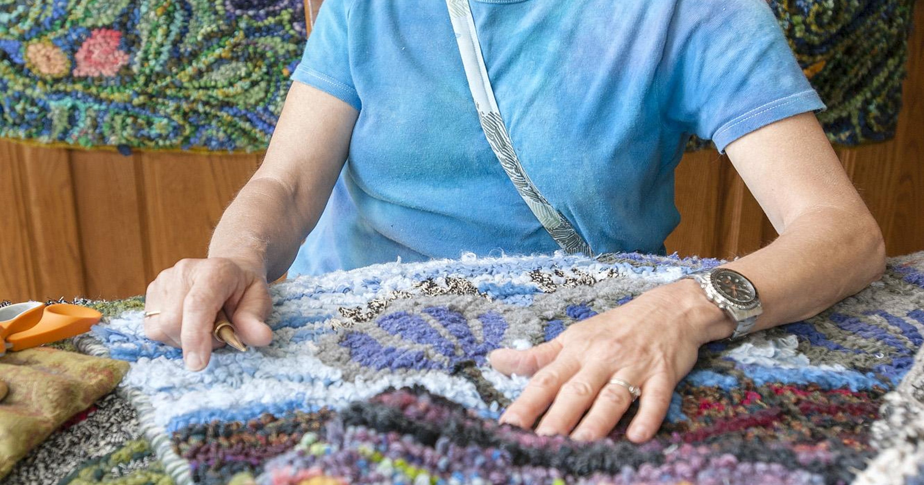 Handmade Crafting Milford Woman Hooked On Rug Making