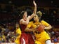 Arkansas Lady Razorbacks Bailey Zimmerman (22) guards