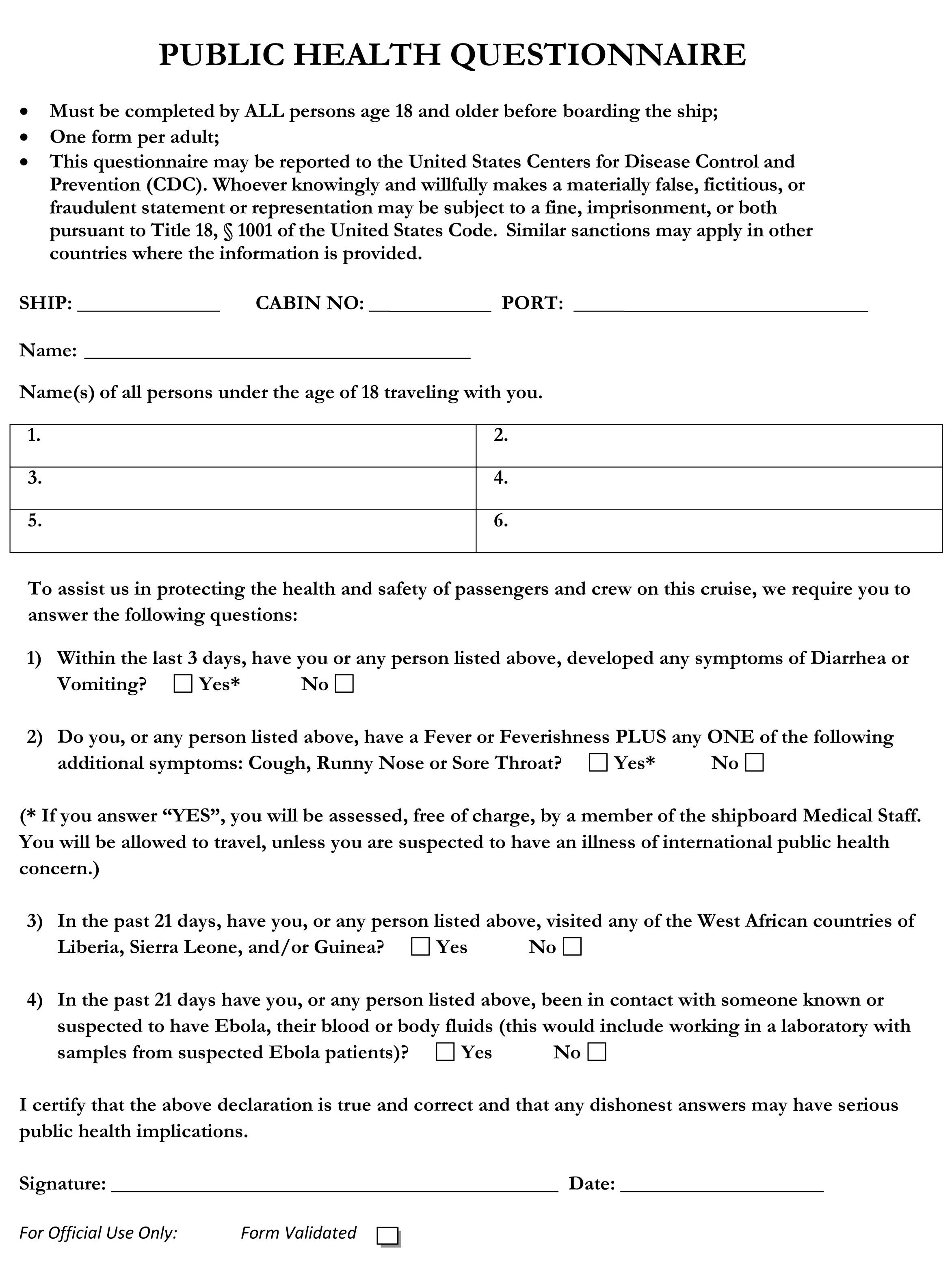 Cruise Lines Begin Asking Passengers About Ebola Ties