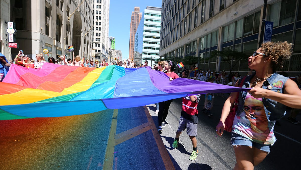 Motor City Pride Parade in Downtown Detroit