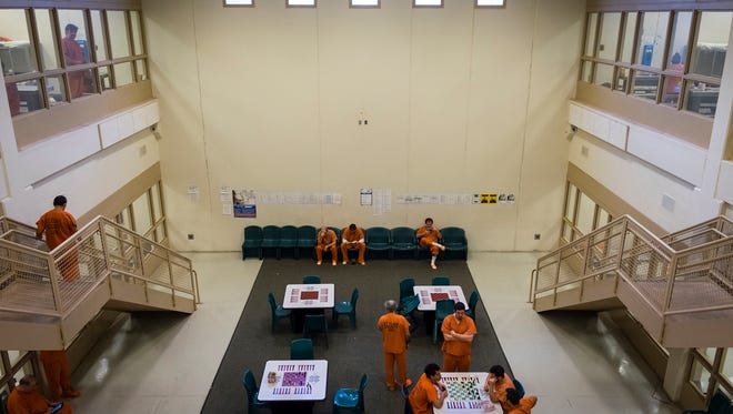 Detainees are held in the A Unit of the St. Clair County Jail Dec. 5. The county is approving a five-year contract with the U.S. Department of Homeland Security ICE division for housing ICE detainees.
