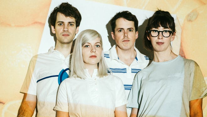 Molly Rankin, second from left, with Alvvays. She says "Antisocialites" is "a separation narrative and a collection of short stories with a similar theme running through them."