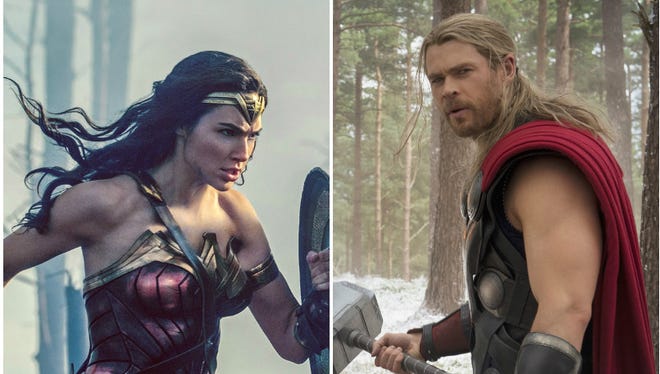 Gal Gadot and Chris Hemsworth had superhero fans in a tizzy on Twitter.
