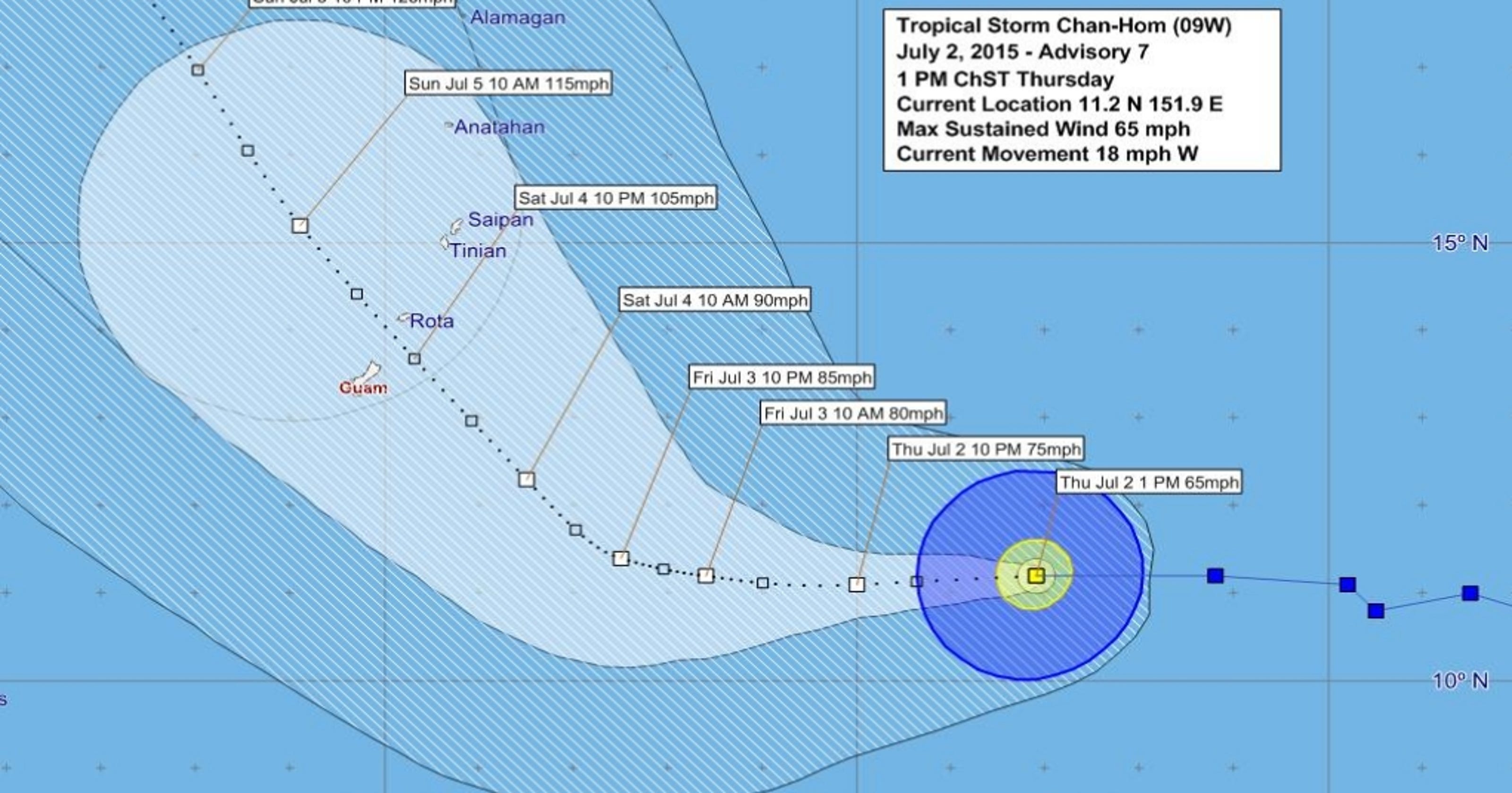 Typhoon watch in effect for Guam, CNMI