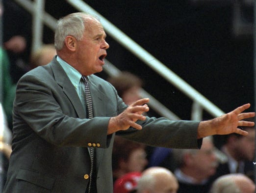 Former Michigan State basketball coach Jud Heathcote