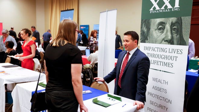 A job fair in Pittsburgh on April 15, 2016.