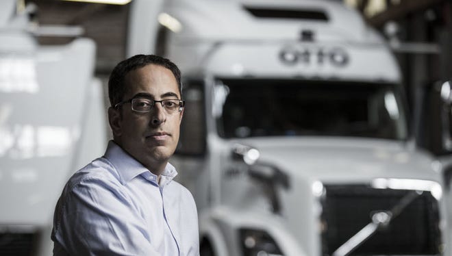 Lior Ron, a cofounder of self-driving truck startup Otto (which was purchase by Uber for $670 million), says aftermarket sensors will allow big trucks to drive themselves down U.S. highways.