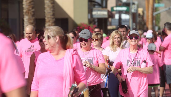 The 10th Annual Paint El Paseo Pink Walk for breast cancer awareness took place at the El Paseo Gardens in Palm Desert on October 8, 2016 with hundreds of participants walking in benefit of cancer patients. 