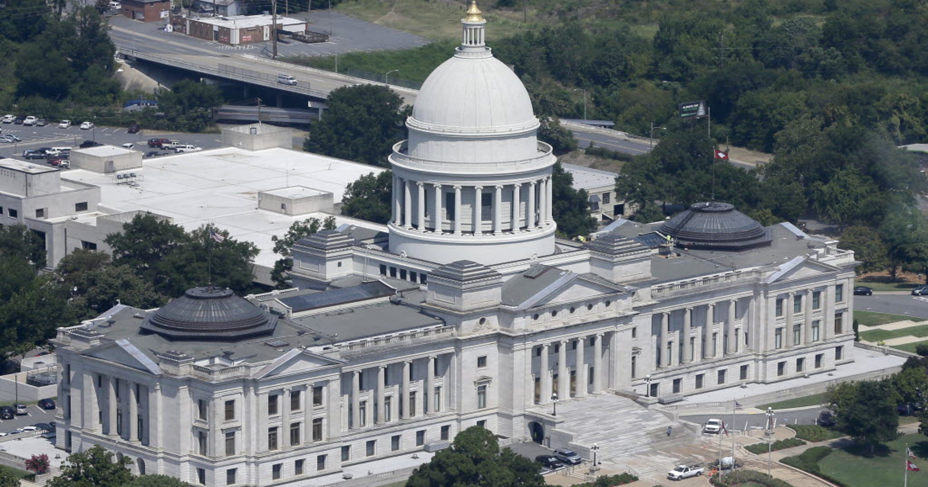Ten Commandments monument built on Arkansas state capitol grounds