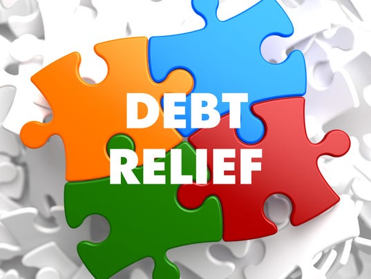 Debt Relief on Multicolor Puzzle.