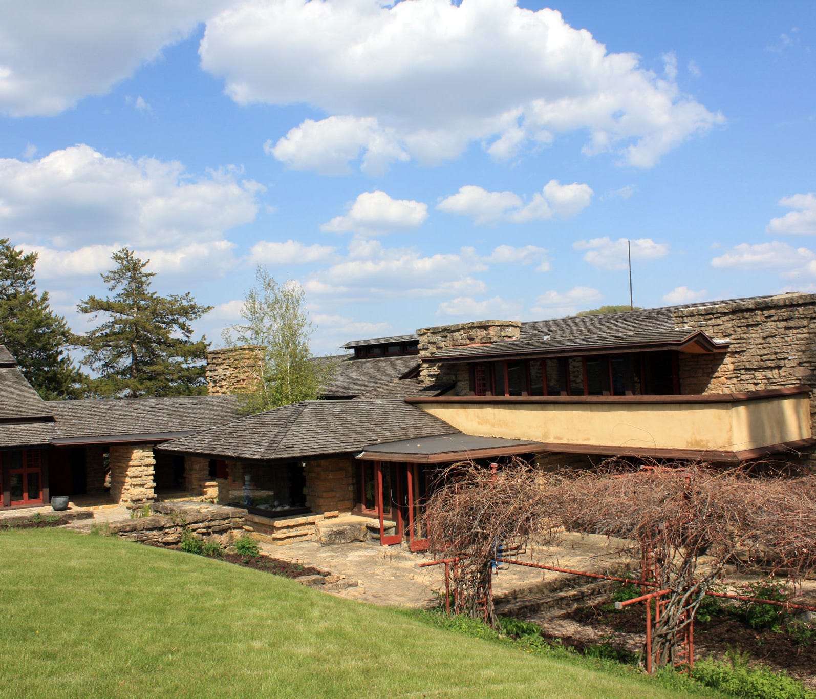 Frank Lloyd Wright built Taliesin into a hill in Spring Green.