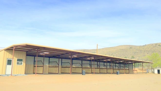 The new receiving barns are ready for arriving horses at Ruidoso Downs Race Track.